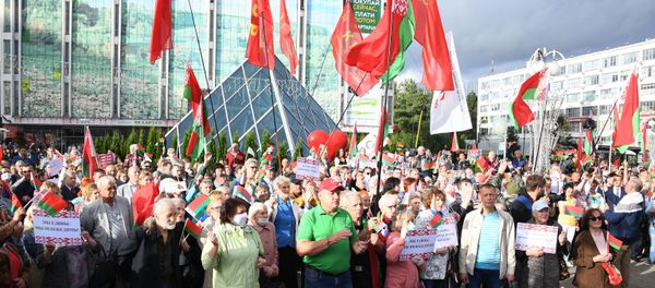 Protestas progubernamentales en Minsk, Bielorrusia (archivo) Protestas progubernamentales en Minsk, Bielorrusia (archivo) - Sputnik Mundo