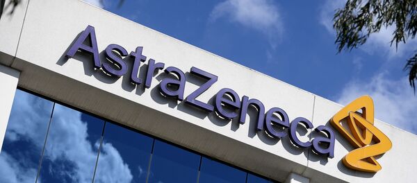 Logo de la compañia farmacéutica AstraZeneca - Sputnik Mundo