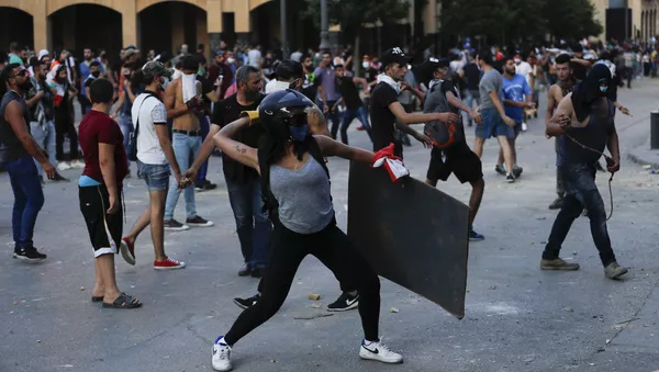 Una protesta en Beirut, el Líbano