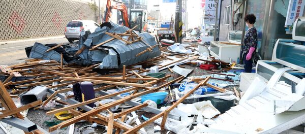 Consecuencias del tifón Maysak Consecuencias del tifón Maysak - Sputnik Mundo