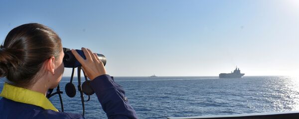 Buques griegos en el Mediterráneo durante unos ejercicios (archivo) - Sputnik Mundo