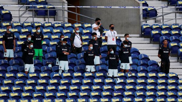 Cristiano Ronaldo con parte de la selección de Portugal en la Liga de las Naciones - Sputnik Mundo