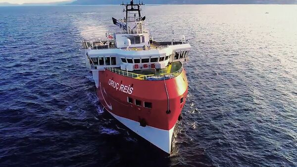 El barco de exploración turco Aruj Reis - Sputnik Mundo