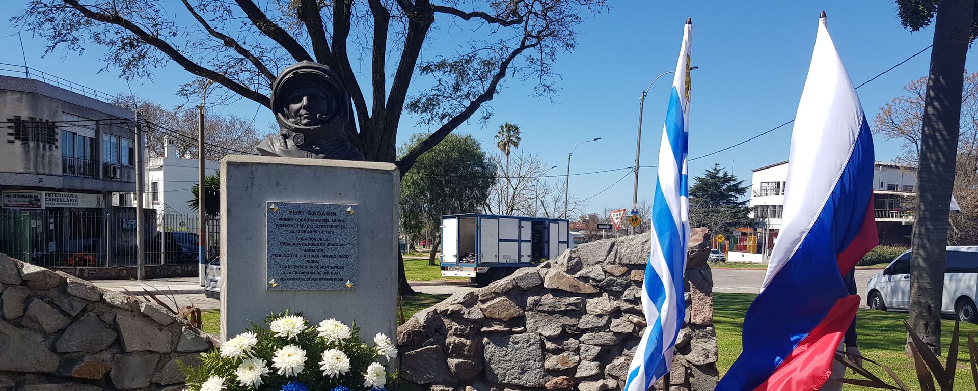 La inauguración de un monumento al cosmonauta ruso Yuri Gagarin en Montevideo, Uruguay - Sputnik Mundo, 1920, 09.04.2021