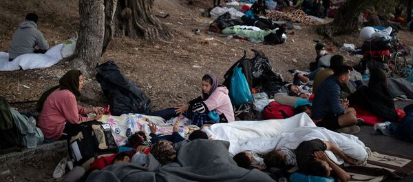 Refugiados del campo de Moria - Sputnik Mundo