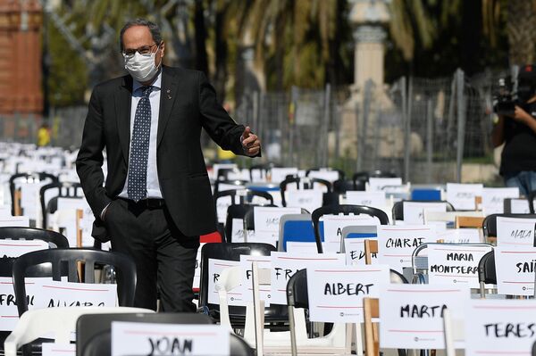 Cataluña celebra la Diada más atípica de su historia Cataluña celebra la Diada más atípica de su historia - Sputnik Mundo