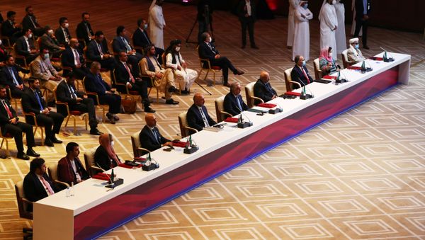 Negociaciones de paz afganas en Doha Negociaciones de paz afganas en Doha - Sputnik Mundo