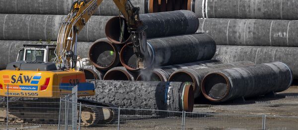 Tuberías del gasoducto Nord Stream 2 en Alemania - Sputnik Mundo