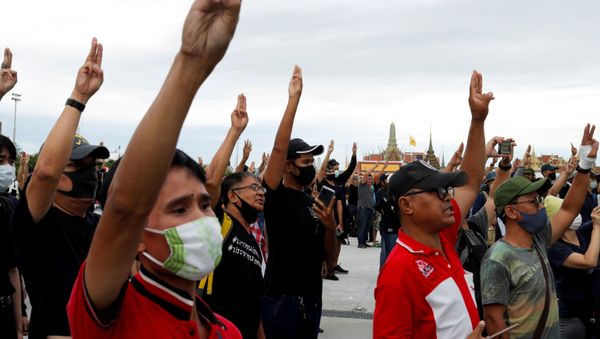 Protestas en Bangkok, Tailandia Protestas en Bangkok, Tailandia - Sputnik Mundo