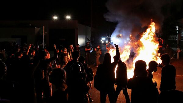 Protestas en Portland, EEUU - Sputnik Mundo