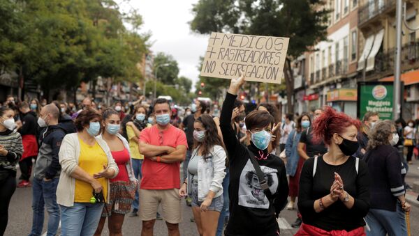 Protesta en Vallecas - Sputnik Mundo