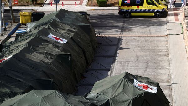 Un hospital militar en Madrid - Sputnik Mundo