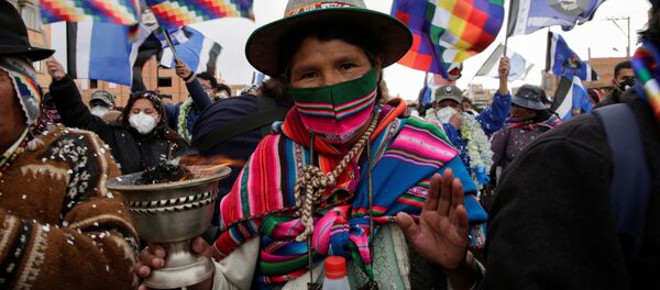 Acto de campaña de Luis Arce, candidato del MAS  - Sputnik Mundo