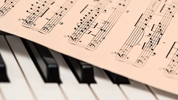 Notas de música y piano (imagen referencial) - Sputnik Mundo
