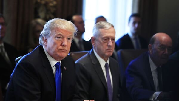 Donald Trump y James Mattis en 2017 - Sputnik Mundo