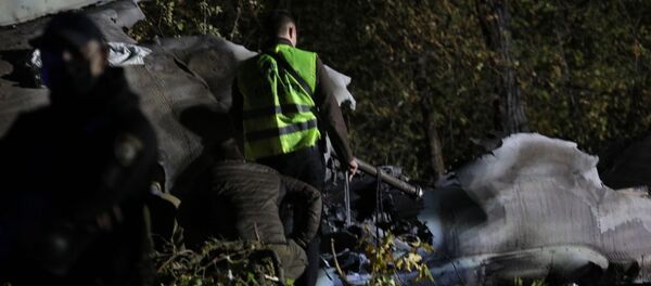 El lugar del siniestro del avión de transporte militar An-26 en Ucrania - Sputnik Mundo