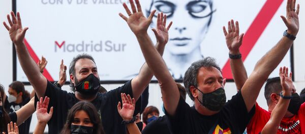 Protesta en Vallecas  - Sputnik Mundo