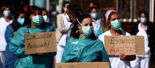 Crisis sanitaria en España durante el rebrote del coronavirus - Sputnik Mundo