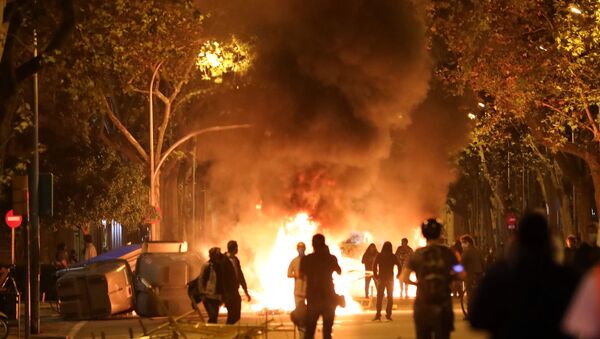 Protestas en Barcelona, España - Sputnik Mundo