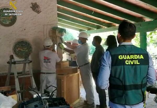 Trabajos de recuperación del torreón almenado en Chinchón (Madrid) - Sputnik Mundo