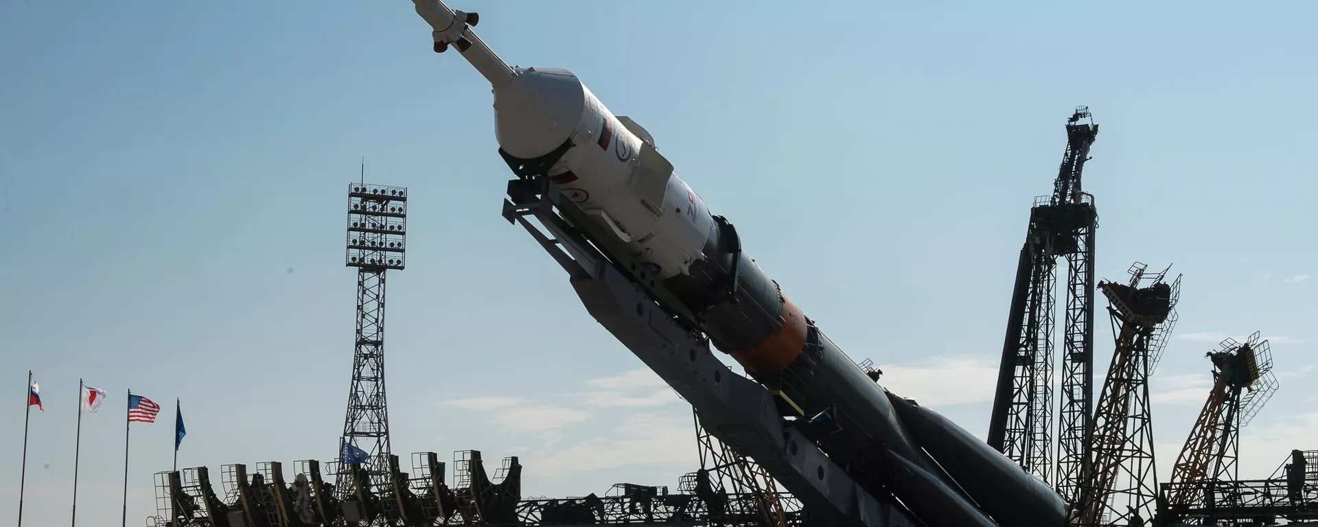 Un cohete portador Soyuz-FG en el cosmódromo de Baikonur (archivo) Un cohete portador Soyuz-FG en el cosmódromo de Baikonur (archivo) - Sputnik Mundo, 1920, 04.10.2020