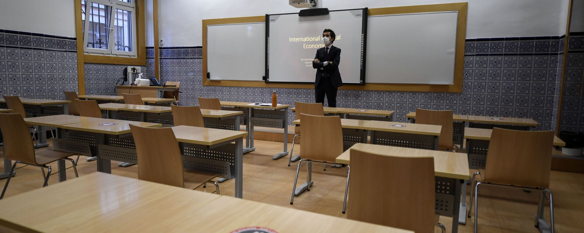 Foto referencial de un aula vacía - Sputnik Mundo, 1920, 23.02.2021