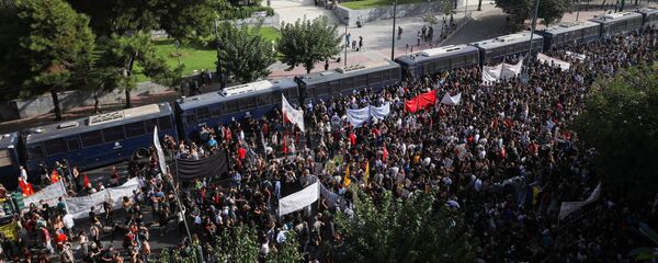 Protestas en Atenas, Grecia - Sputnik Mundo