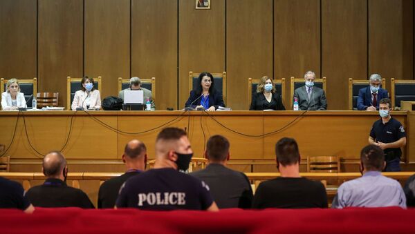 Juicio sobre el partido griego de extrema derecha Amanecer Dorado Juicio sobre el partido griego de extrema derecha Amanecer Dorado - Sputnik Mundo