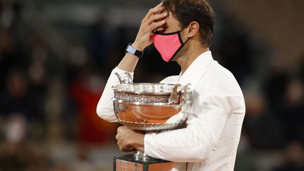 Rafael Nadal celebra la victoria en el Roland Garros Rafael Nadal celebra la victoria en el Roland Garros - Sputnik Mundo