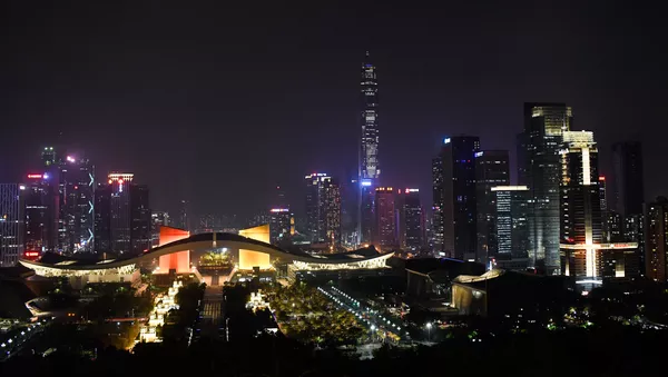 La ciudad china de Shenzhen por la noche - Sputnik Mundo