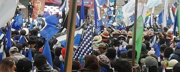 Acto de cierre de campaña del MAS en El Alto, Bolivia - Sputnik Mundo