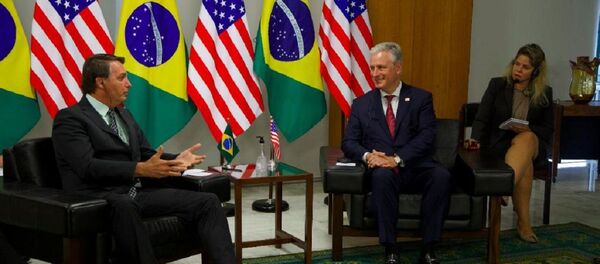 El presidente de Brasil, Jair Bolsonaro, y el asesor de seguridad nacional de EEUU Robert O'Brien - Sputnik Mundo