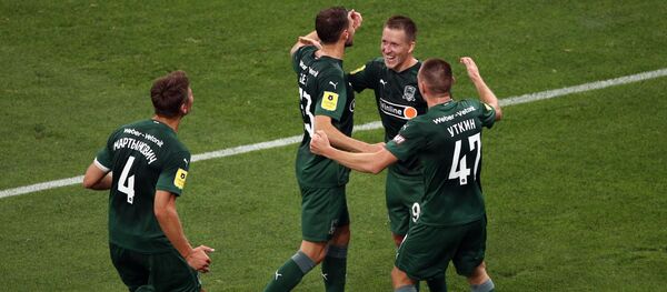 Jugadores del FC Krasnodar, uno de los tres equipos rusos en la Champions League - Sputnik Mundo