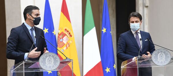 Pedro Sánchez y Giuseppe Conte - Sputnik Mundo