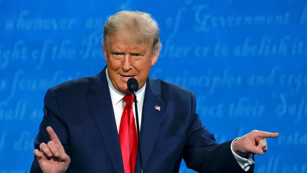 Donald Trump, presidente de EEUU, durante los debates con el candidato a la presidencia Joe Biden - Sputnik Mundo