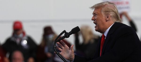 El presidente de EEUU, Donald Trump, durante su discurso en la ciudad de New Hampshire, el 25 de octubre de 2020 - Sputnik Mundo