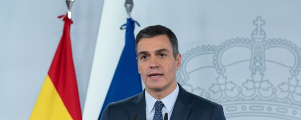 Pedro Sánchez, anunciando el estado de alarma - Sputnik Mundo