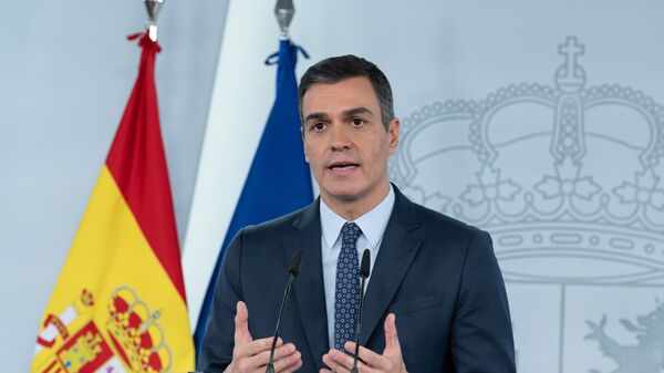 Pedro Sánchez, anunciando el estado de alarma - Sputnik Mundo