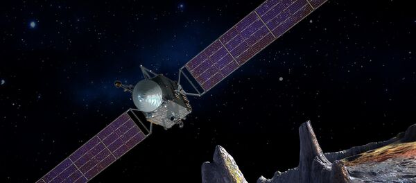 Concepto artístico de la nave espacial Psyche que realizará una exploración del asteroide Concepto artístico de la nave espacial Psyche que realizará una exploración del asteroide - Sputnik Mundo