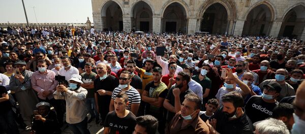 Musulmanes protestan en Jerusalén contra Macron Musulmanes protestan en Jerusalén contra Macron - Sputnik Mundo