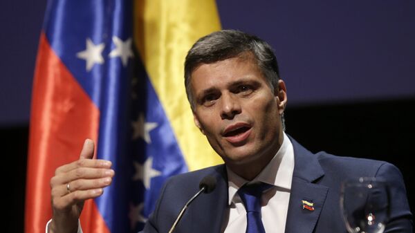 Leopoldo López, dirigente político venezolano durante una conferencia de prensa en Madrid. 27 de octubre de 2020 - Sputnik Mundo