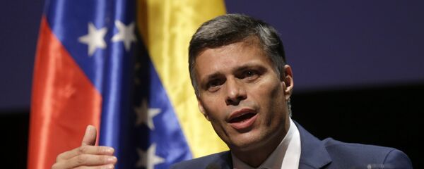 Leopoldo López, dirigente político venezolano durante una conferencia de prensa en Madrid. 27 de octubre de 2020 - Sputnik Mundo