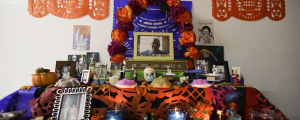 La ofrenda al doctor Jose Luis Linares, fallecido por COVID-19, durante el Día de los Muertos La ofrenda al doctor Jose Luis Linares, fallecido por COVID-19, durante el Día de los Muertos - Sputnik Mundo
