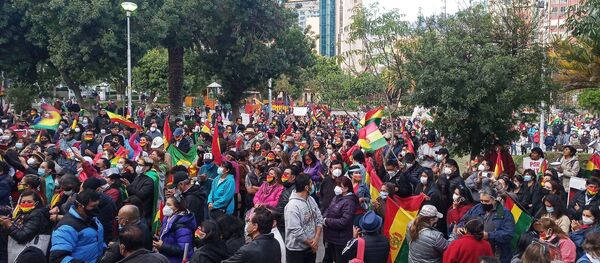  Protesta en Plaza Avaroa de La Paz - Sputnik Mundo