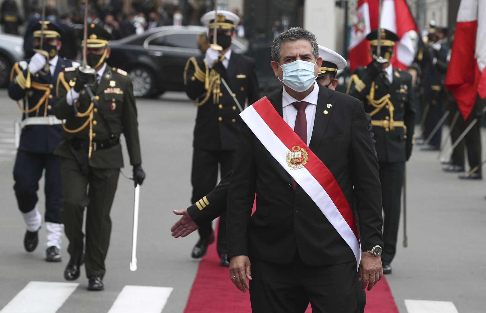 Manuel Merino durante su asunción como presidente de Perú - Sputnik Mundo, 1920, 08.12.2022