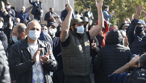 Protestas en Ereván  - Sputnik Mundo