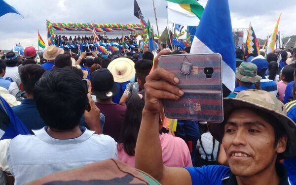 Evo Morales comenzó su discurso pasado el mediodía Evo Morales comenzó su discurso pasado el mediodía - Sputnik Mundo