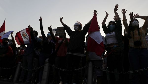 Protestas en Lima, Perú Protestas en Lima, Perú - Sputnik Mundo