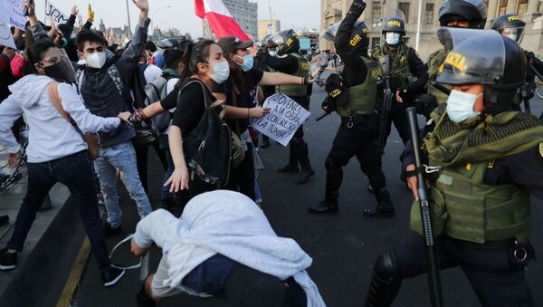 Protestas en Perú - Sputnik Mundo