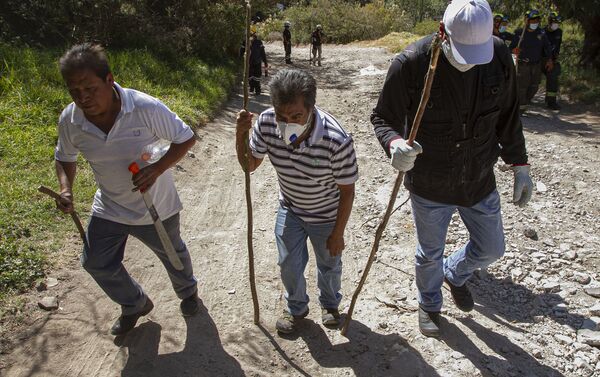 Búsqueda de la Comisión local y familiares de los tres trabajadores de Sanborns desaparecidos en el norte de la Ciudad de México - Sputnik Mundo